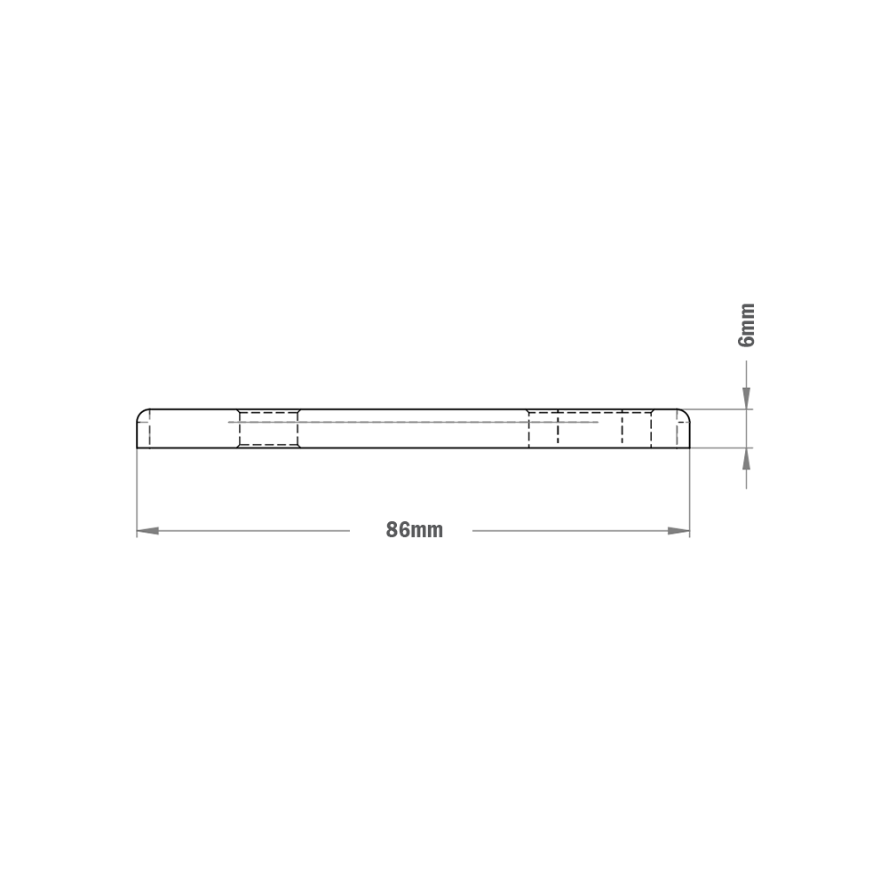 41-115-1SS MODULAR SOLUTIONS TIE PLATE 45MM X 90MM<BR>CREATE RIGHT ANGLE, S.S. HARDWARE, 1 THRU, 1 SLOTTED HOLE